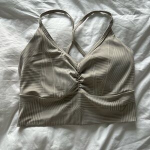 Gymshark Taupe Geometric Cross-Back Bralette